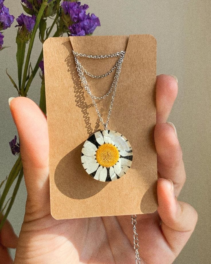 White Petal Eternal Sphere Necklace