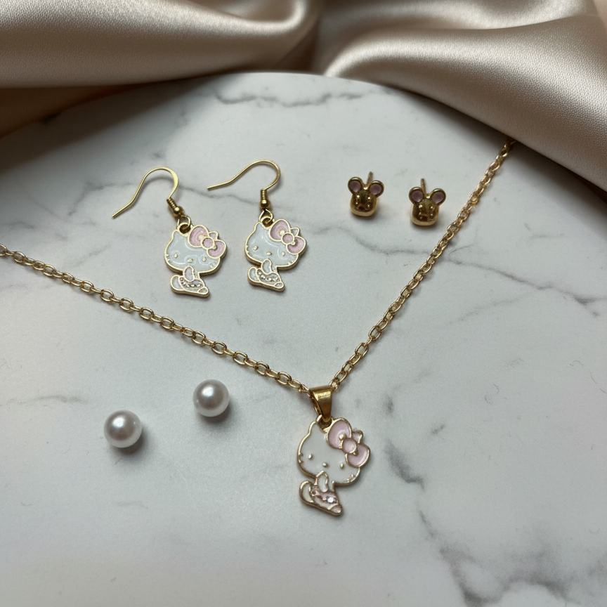 Jewellery with 2 pair Earring