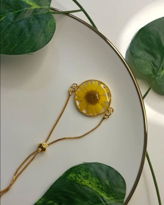 Ethereal Bloom Resin Bracelet