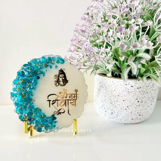 Shiva Mantra Crystal Resin Desk Frame