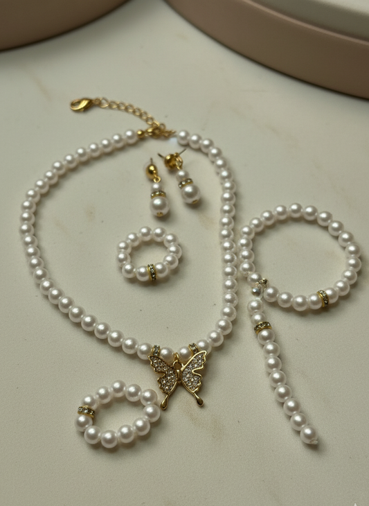 necklace set with ring bracelet earring