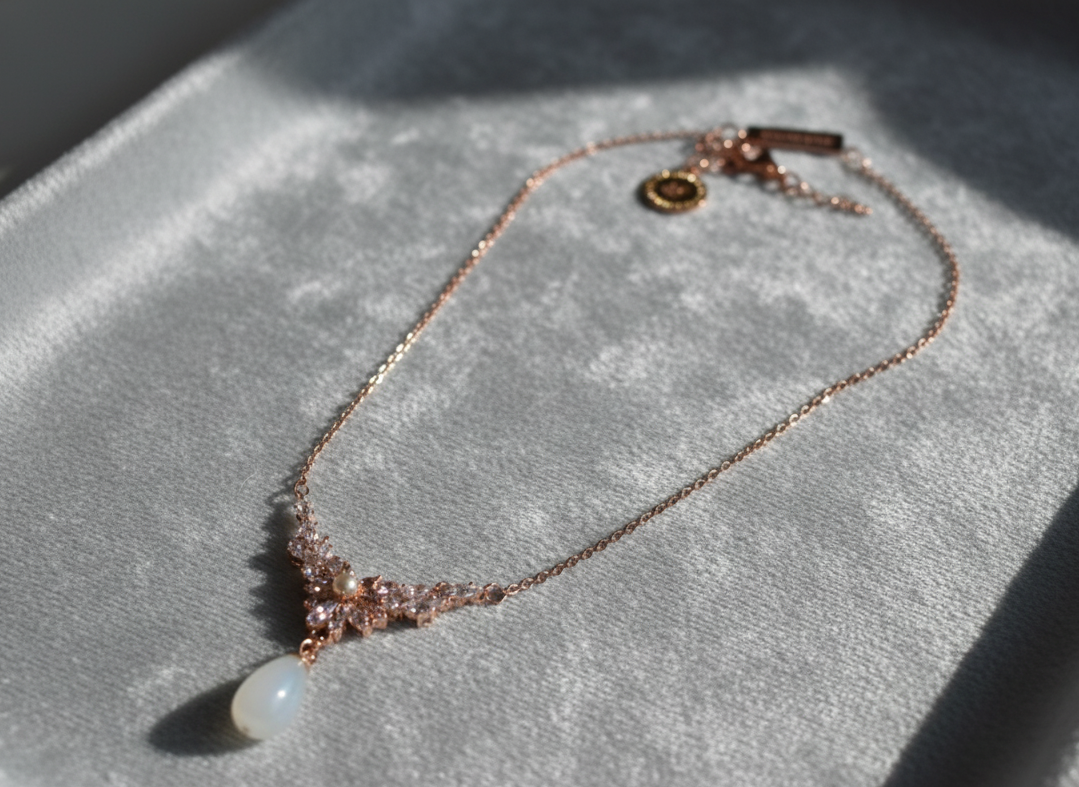 antitarnish rose gold pendant