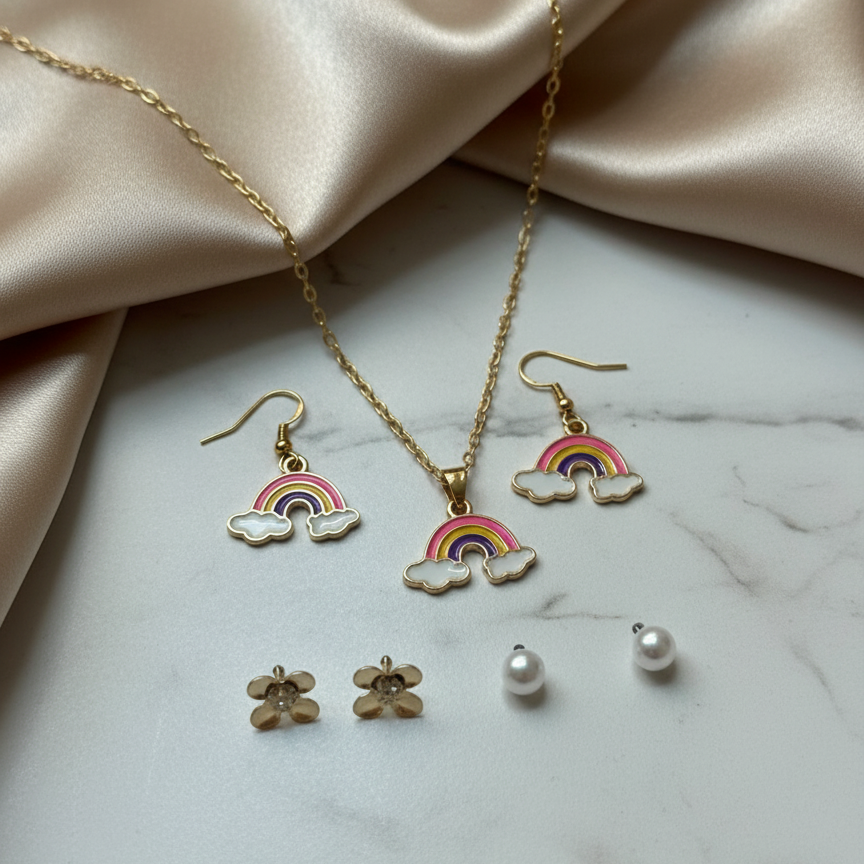 Rainbow with two pair Earring